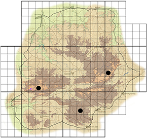 Coenyra rufiplaga Waterberg distribution